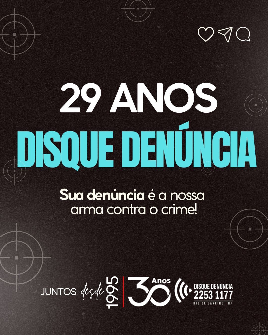 Disque Denúncia completa 29 anos e comemora a volta do atendimento 24 horas 